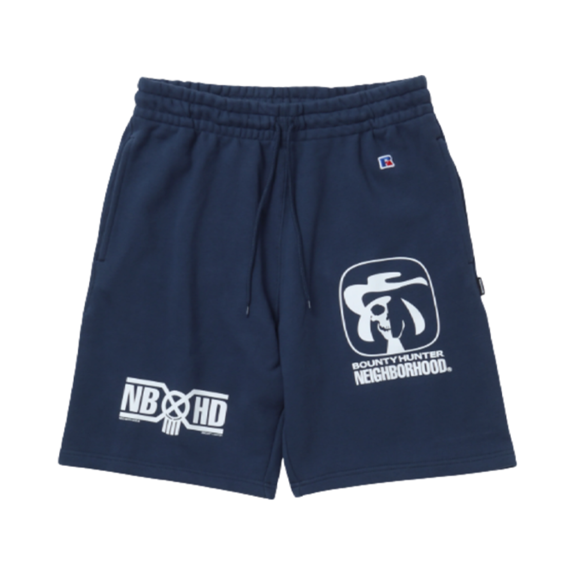 251XR57N-PTM01 Neighborhood x Bounty Hunter x Russell Athletic Sweatshort Pants Navy