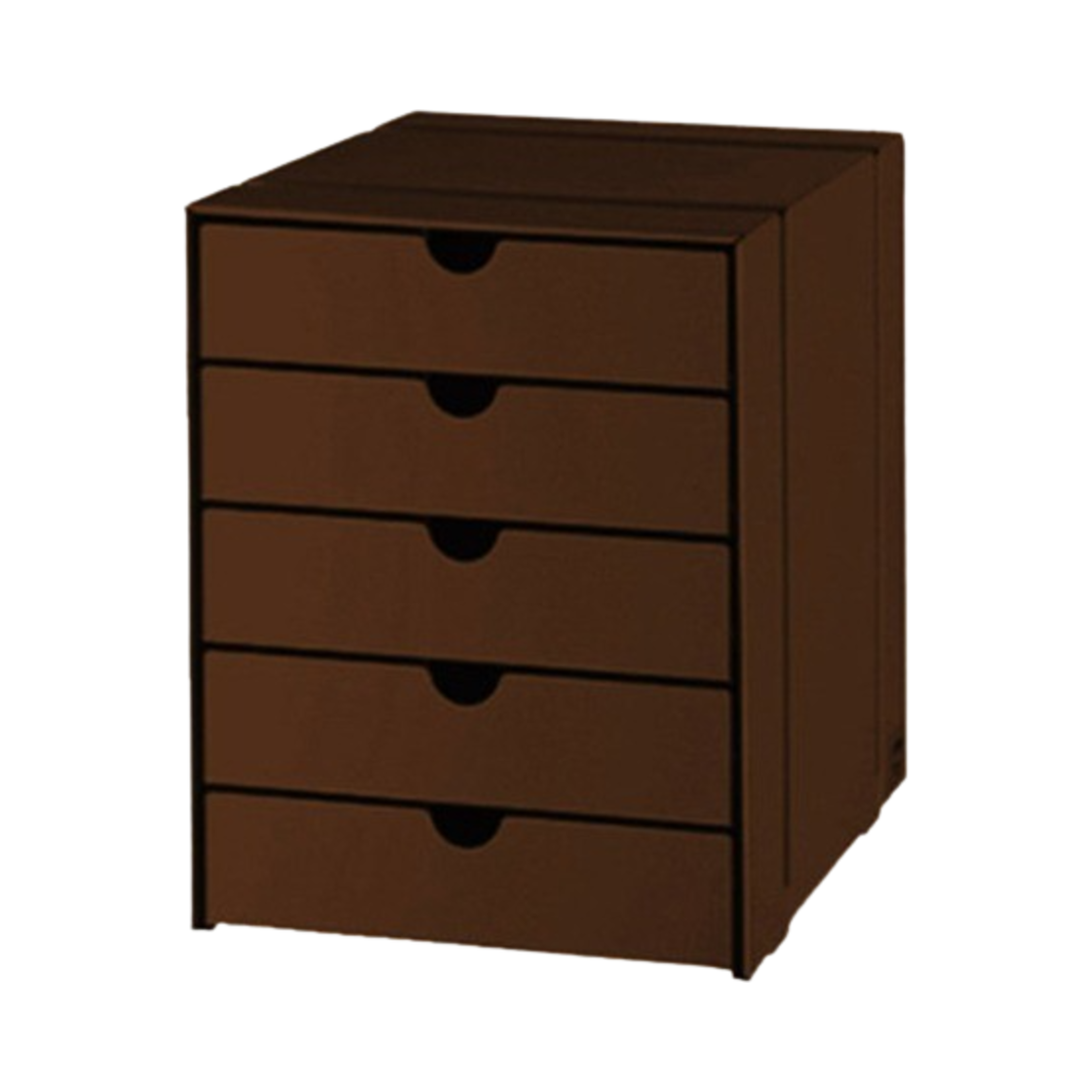 USM 이노스 박스 세트 C4 5단 트레이 브라운(USM Inos Box Set C4 with 5 Closed Trays Brown)