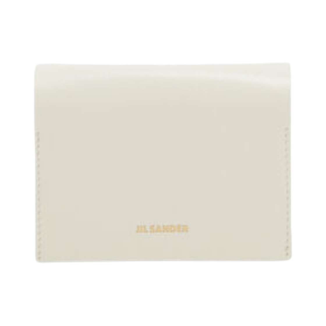 J07UI0010-P4840-106 Jil Sander Logo Leather Folded Card Holder Natural