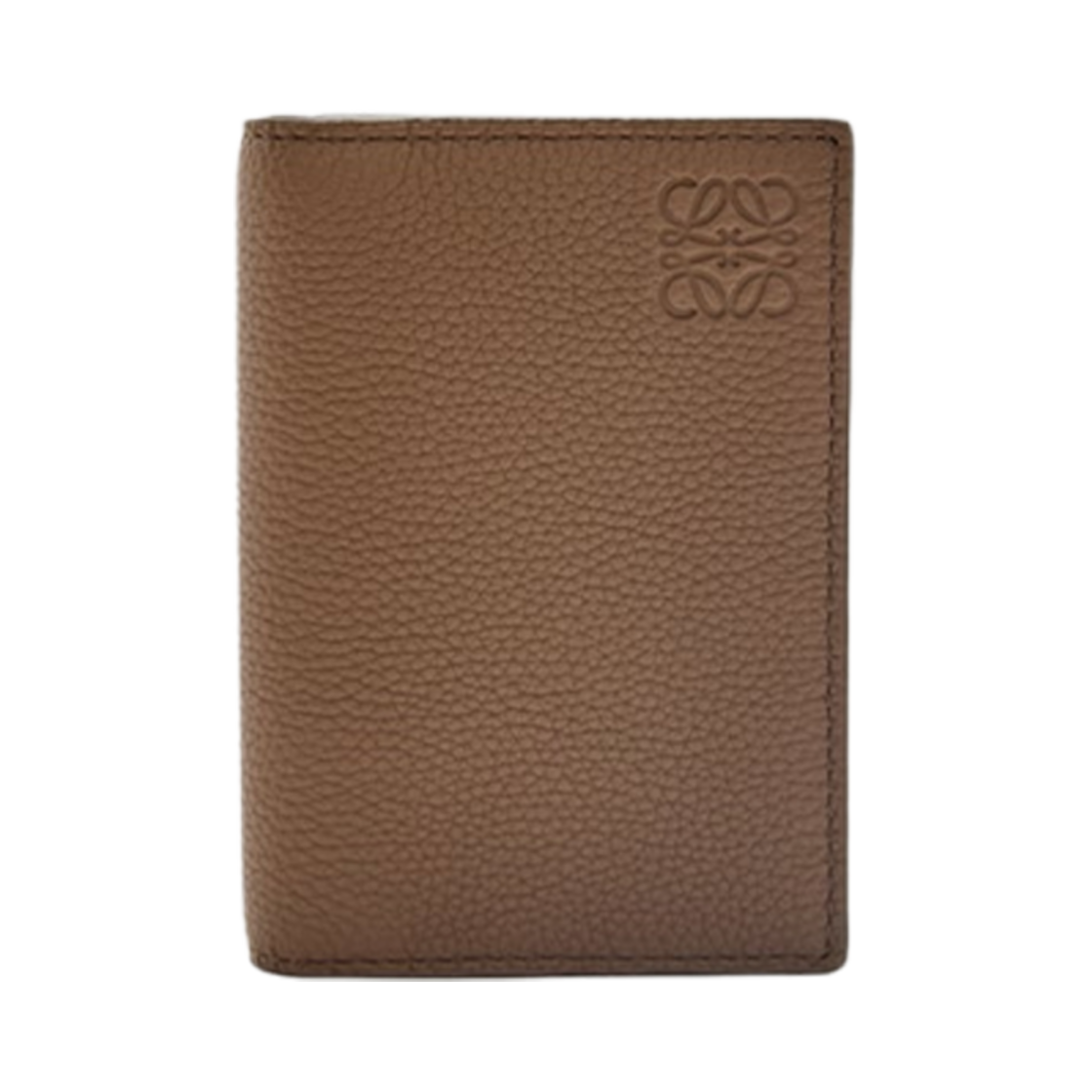 C660144X02-8721 Loewe Bifold Card Holder in Soft Grained Calfskin Winter Brown