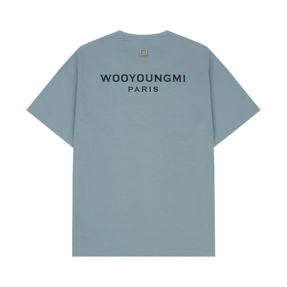 우영미 로고 패치 티셔츠 블루 - 에센스 한정(Wooyoungmi Logo Patch T-shirt Blue - Ssense Exclusive) - 1