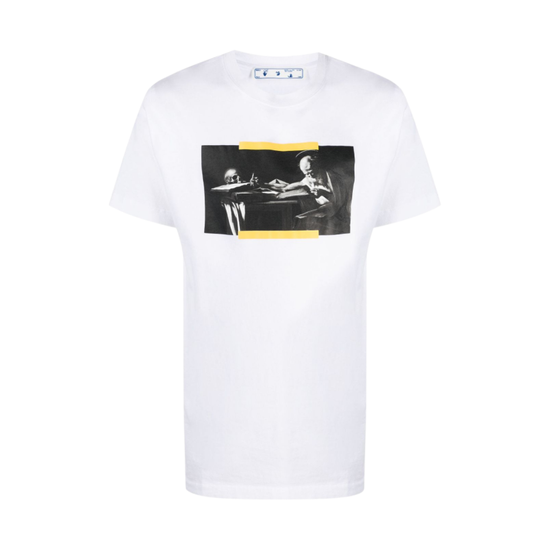 OMAA027F21JER0140184 Off-White Caravaggio Painting Slim S/S T-Shirt White - 대표 이미지 #1