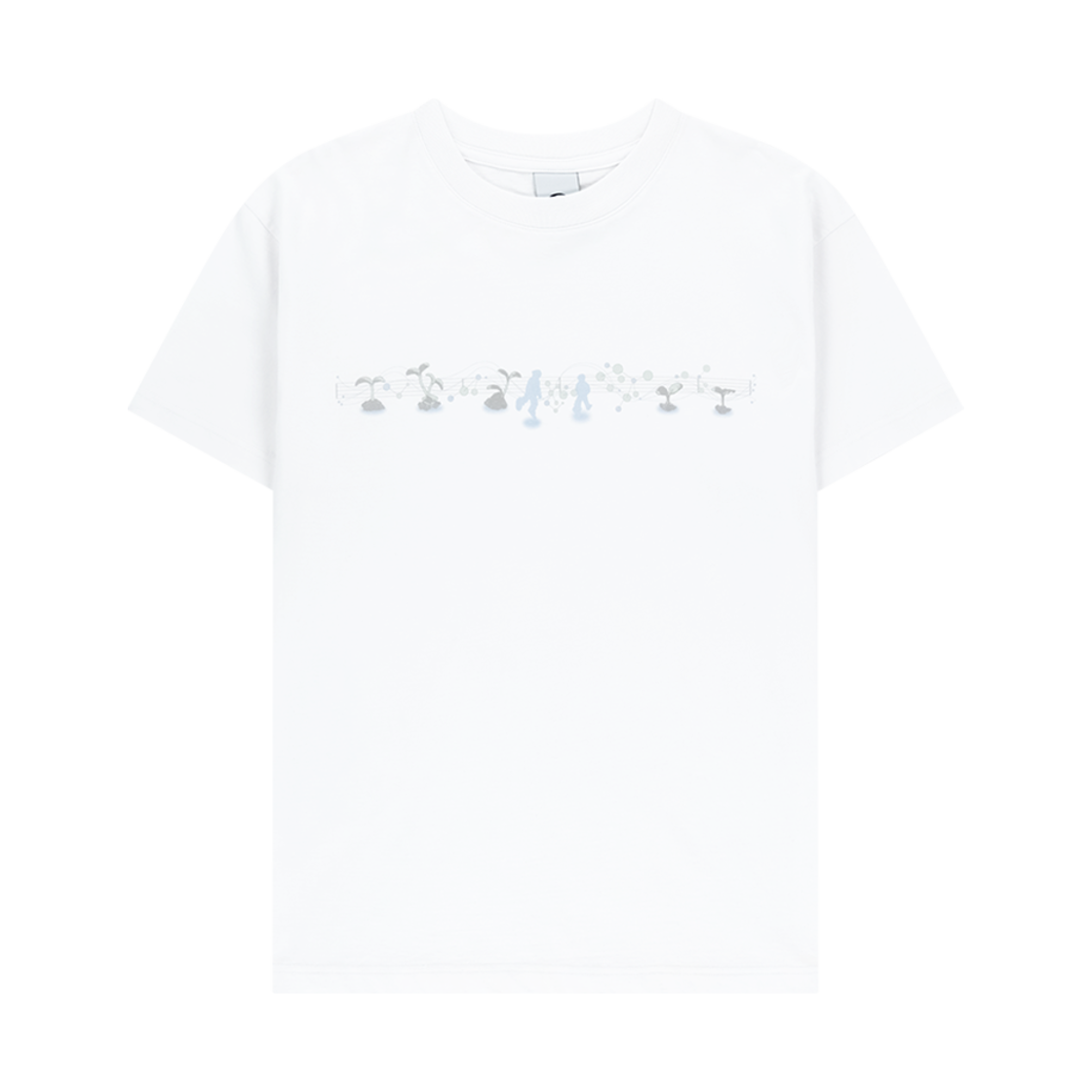 산산기어 그린 서큘러 티셔츠 화이트