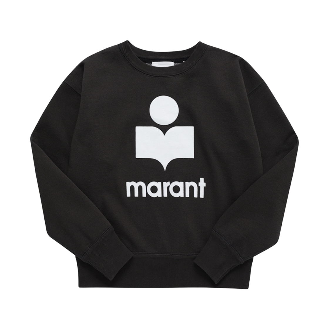 SW0011FA-B1M12E-FKEC (W) Isabel Marant Mobyli Logo Sweatshirt Faded Black Ecru - 23SS