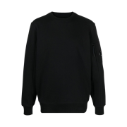 C.P. Company Diagonal Raised Fleece Sweatshirt Black - 24SS