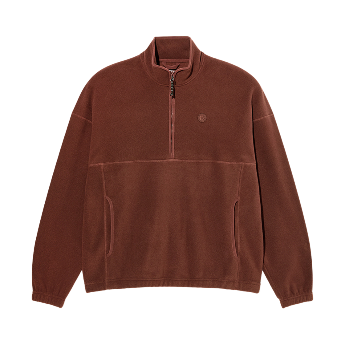 폴라스케이트 이반 하프 집 스웨터 와인