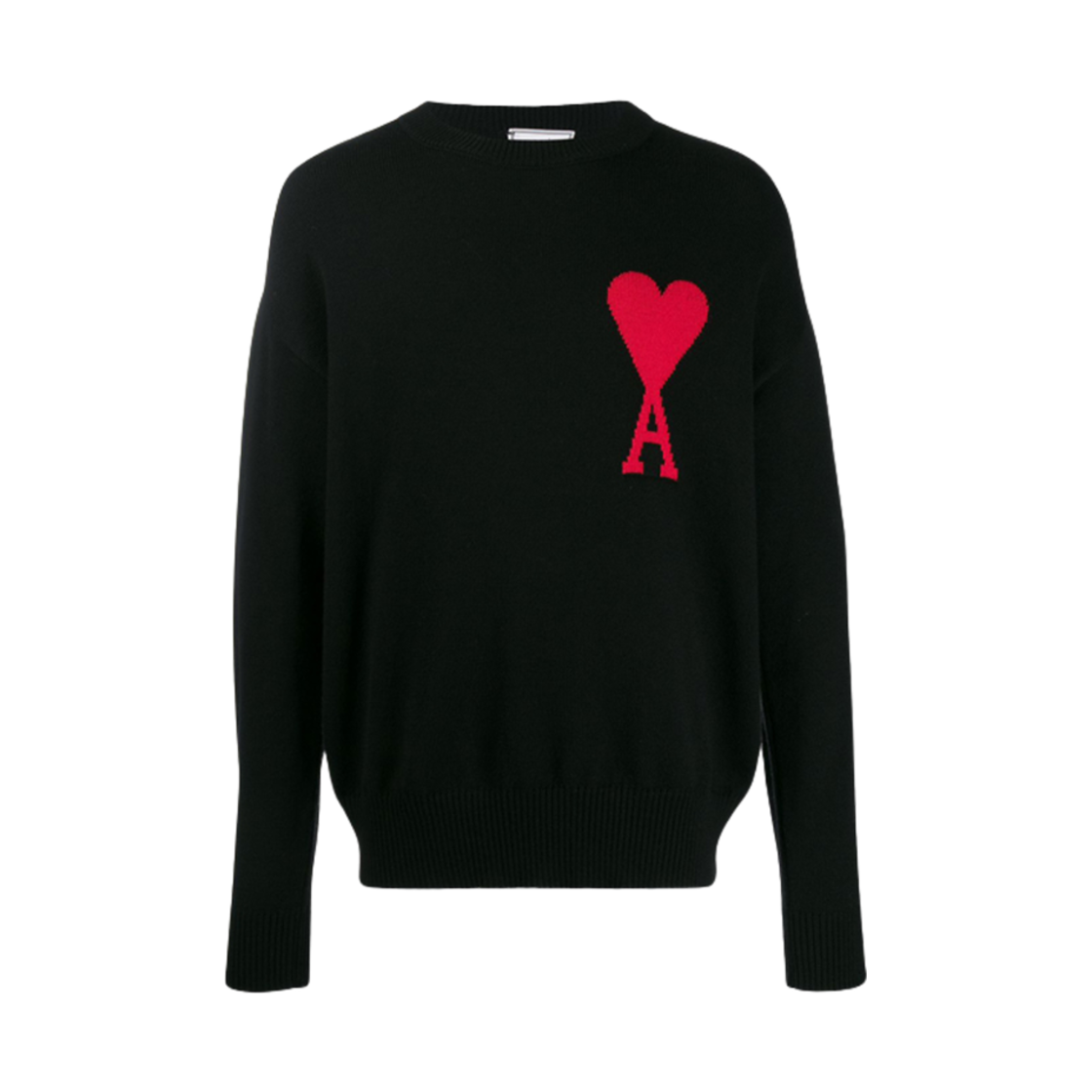 E20HK010-002-001 AMI de Coeur Crewneck Sweater Black
