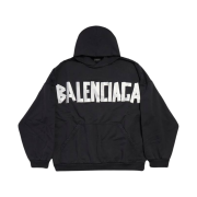 Balenciaga New Tape Type Hoodie Oversized Black