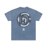 Hidden NY x Daniel Arsham Eroded H Logo T-Shirt Vintage Wash Blue