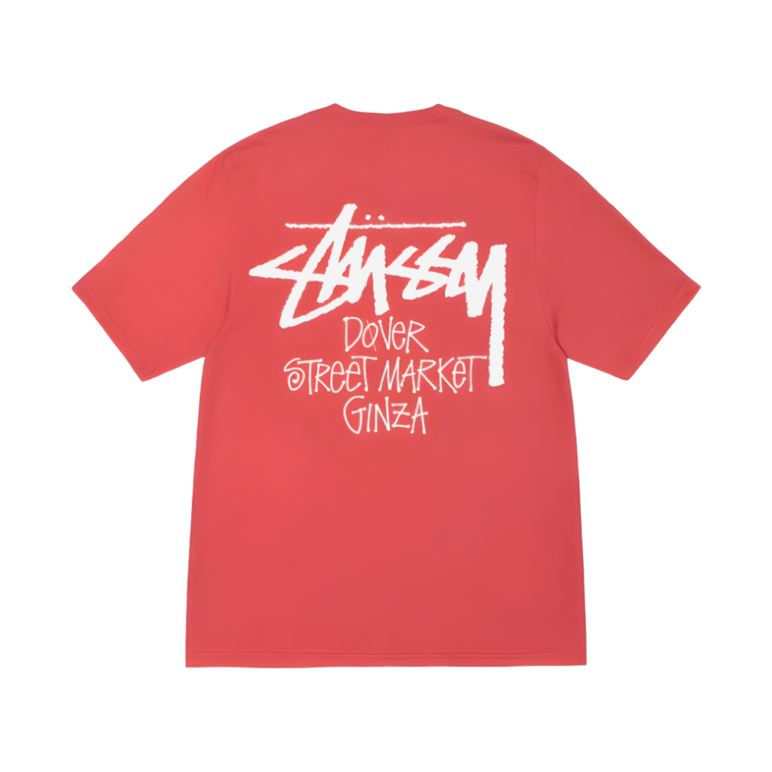 스투시 스탁 도버 스트리트 마켓 긴자 티셔츠 레드(Stussy Stock DSM Ginza T-Shirt Red) - 1