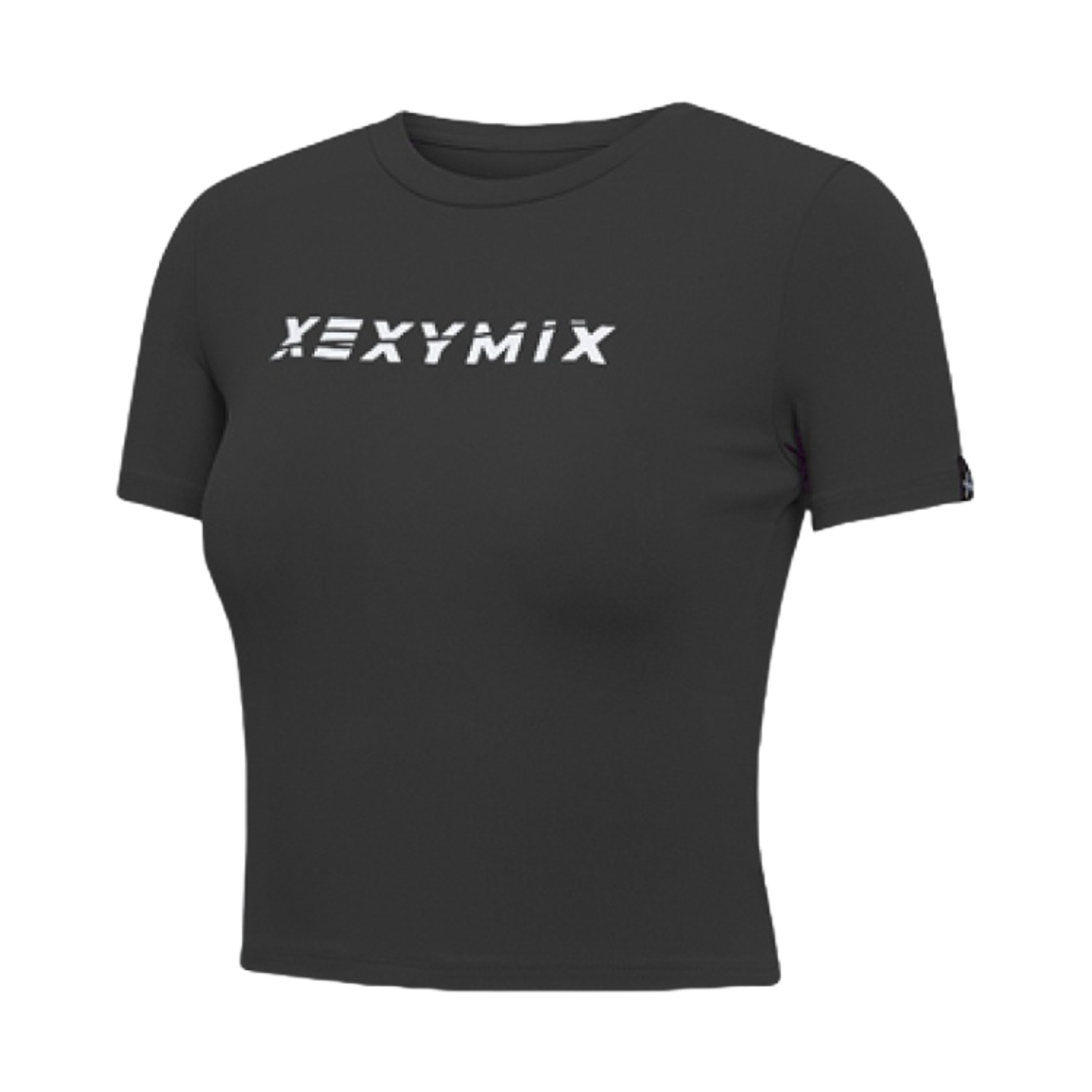 (W) 젝시믹스 헤바 크롭탑 블랙((W) Xexymix Heva Crop Top Black)