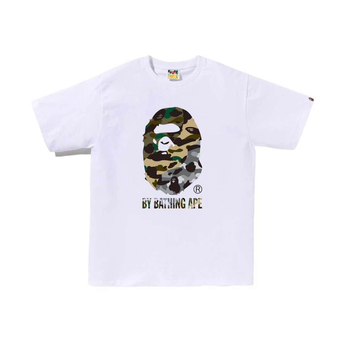 베이프 퍼스트 카모 크레이지 바이 베이싱 에이프 티셔츠 화이트(BAPE 1st Camo Crazy By Bathing Ape T-Shirt White)