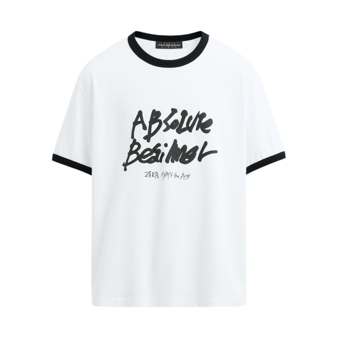 자라 x 앤더슨벨 립 콘트라스트 티셔츠 화이트(Zara x Andersson Bell Rib Contrast T-Shirt White)