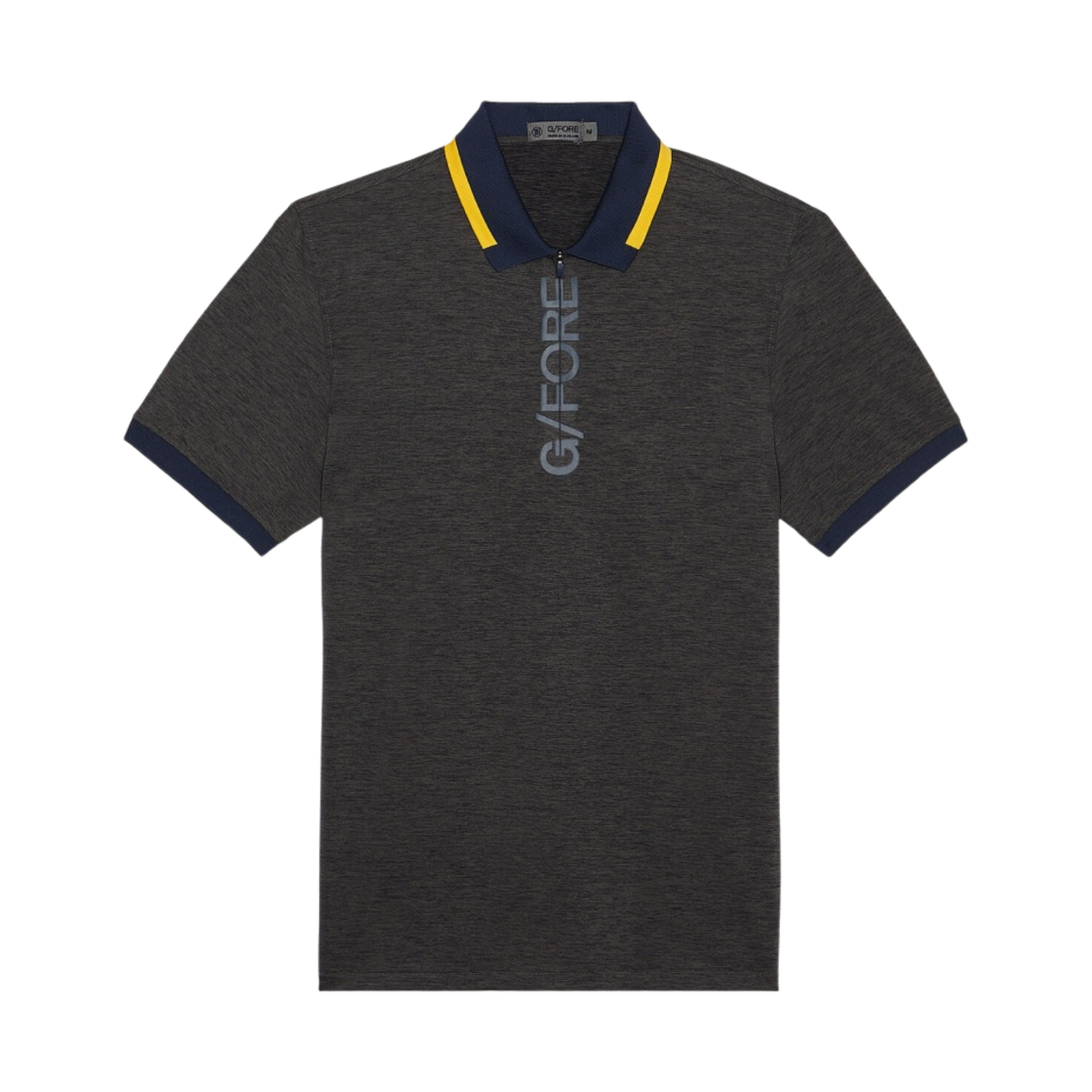 지포어 쿼터 집 립 칼라 테크 저지 슬림핏 폴로 차콜 헤더 그레이(G/Fore Quarter Zip Rib Collar Tech Jersey Slim Fit Polo Charcoal Heather Grey) - 1
