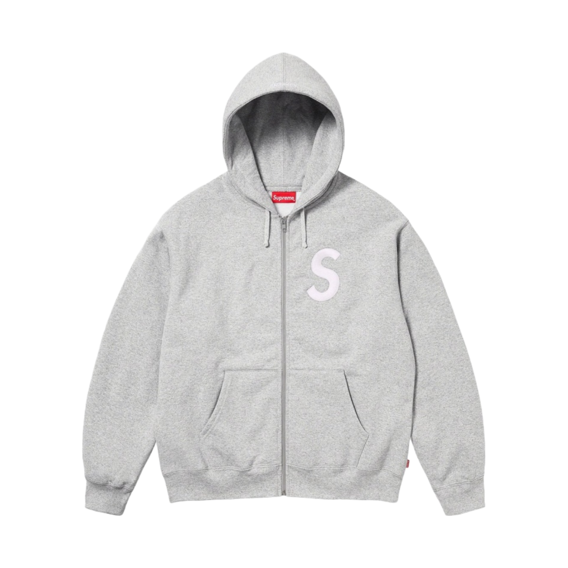 슈프림 S 로고 집업 후드 스웨트셔츠 헤더 그레이 - 23FW(Supreme S Logo Zip Up Hooded Sweatshirt Heather Grey - 23FW)