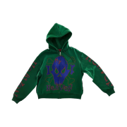 Heaven by Marc Jacobs Skull Zip Up Hoodie Dark Green
