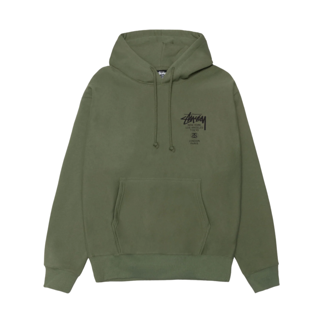스투시 월드 투어 후디 올리브 2025 | Stussy | KREAM