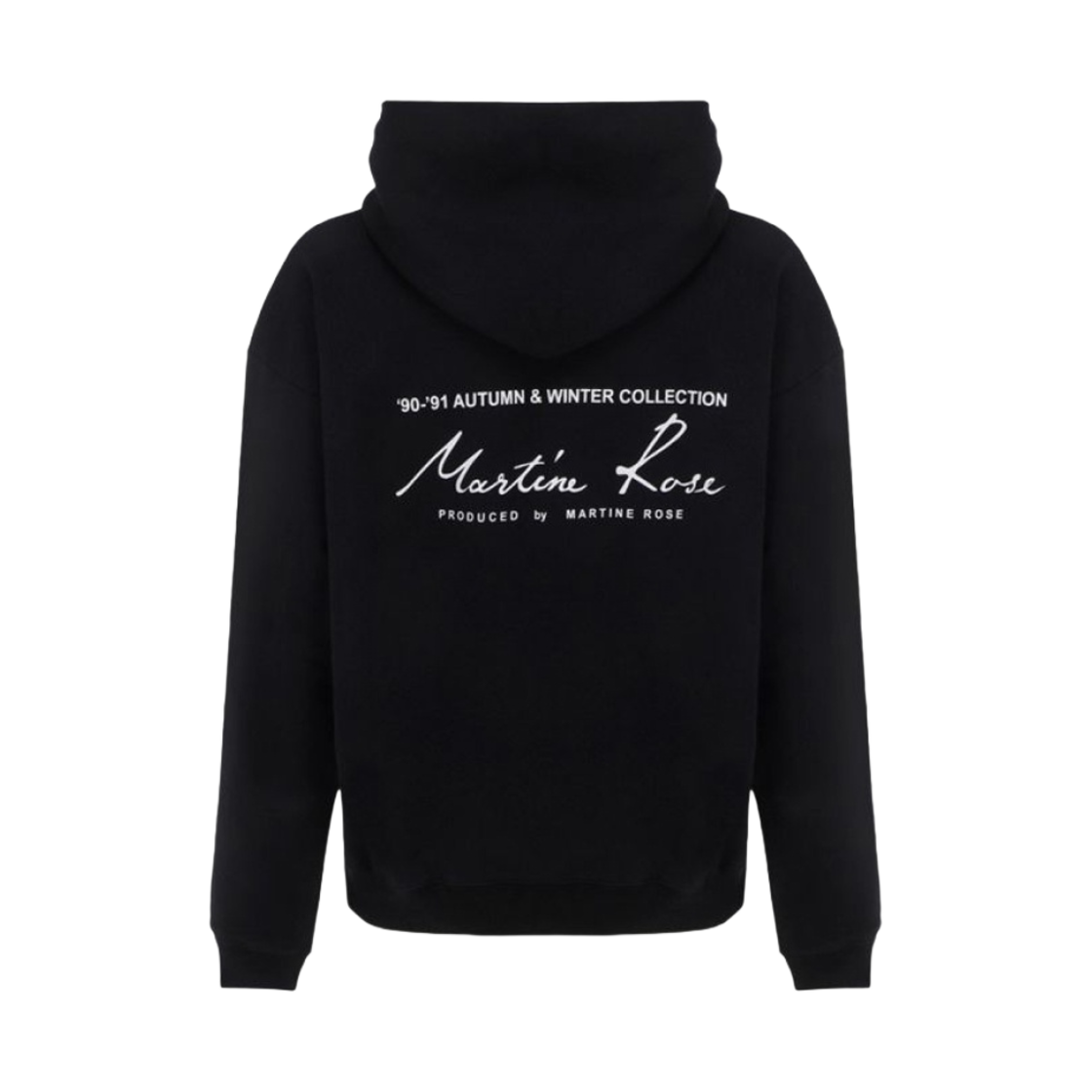 마틴 로즈 백 로고 클래식 후드 블랙(Martine Rose Back Logo Classic Hoodie Black)