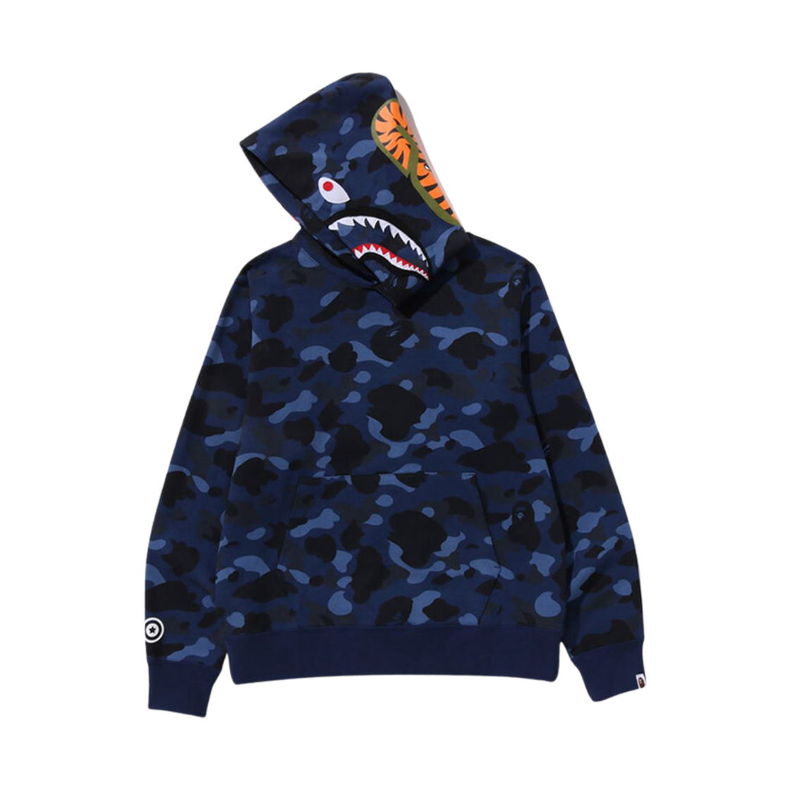베이프 컬러 카모 샤크 풀오버 후드 네이비(BAPE Color Camo Shark Pullover Hoodie Navy) - 1