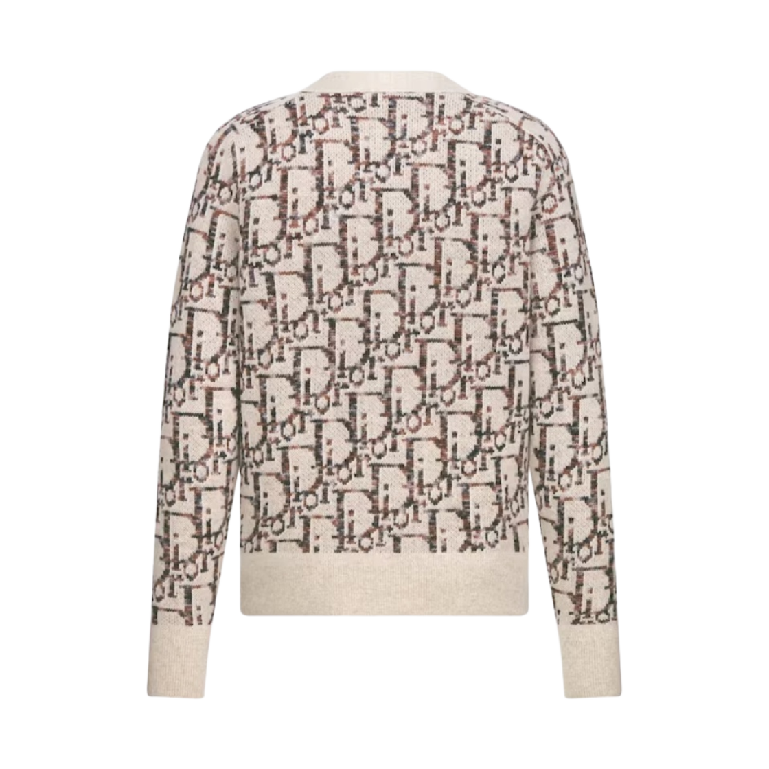 디올 오블리크 가디건 베이지 브라운 울 자카드(Dior Oblique Cardigan Beige Brown Wool Jacquard) - 2