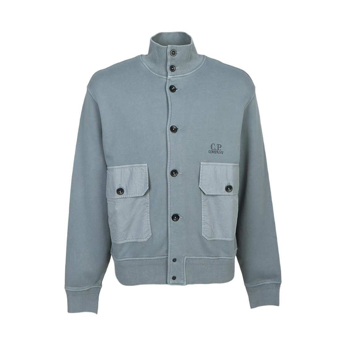 18CMSS047A110044R872 C.P. Company Fleece Cardigan Blue Grey - 25SS