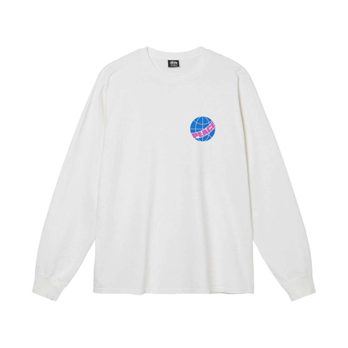 스투시 글로벌 피스 피그먼트 다이드 롱슬리브 티셔츠 내츄럴(Stussy Global Peace Pigment Dyed LS T-Shirt Natural) - 2