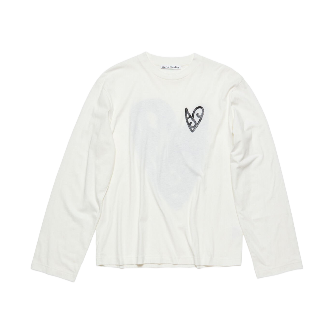 CL0338-183 (W) Acne Studios Logo T-Shirt Relaxed Fit Optic White