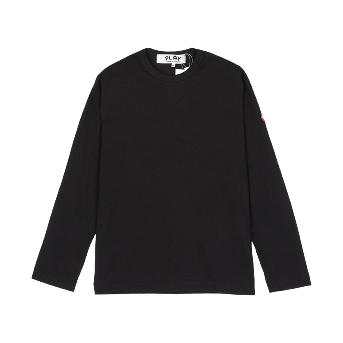 AZ-T330-051-1 Play Comme des Garcons x Invader Double Pixel Heart Long Sleeve T-Shirt Black