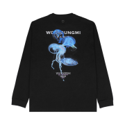 Wooyoungmi Luminous Jellyfish Back Logo Long Sleeve T-Shirt Black - 24SS