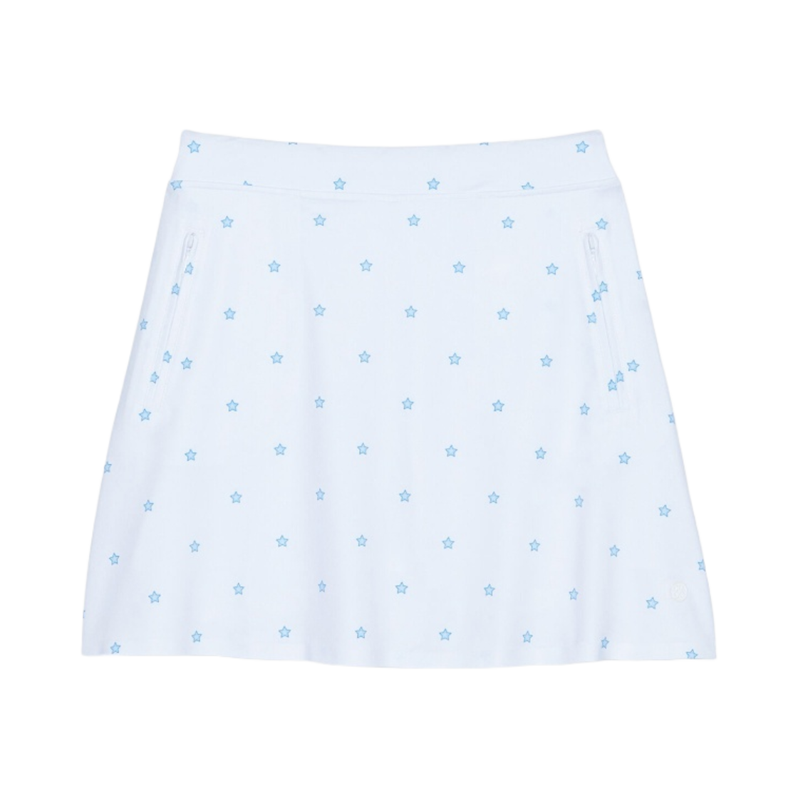 (W) 지포어 미니 스타 테크 저지 에이라인 스코트 스노우((W) G/Fore Mini Stars Tech Jersey A-Line Skort Snow)