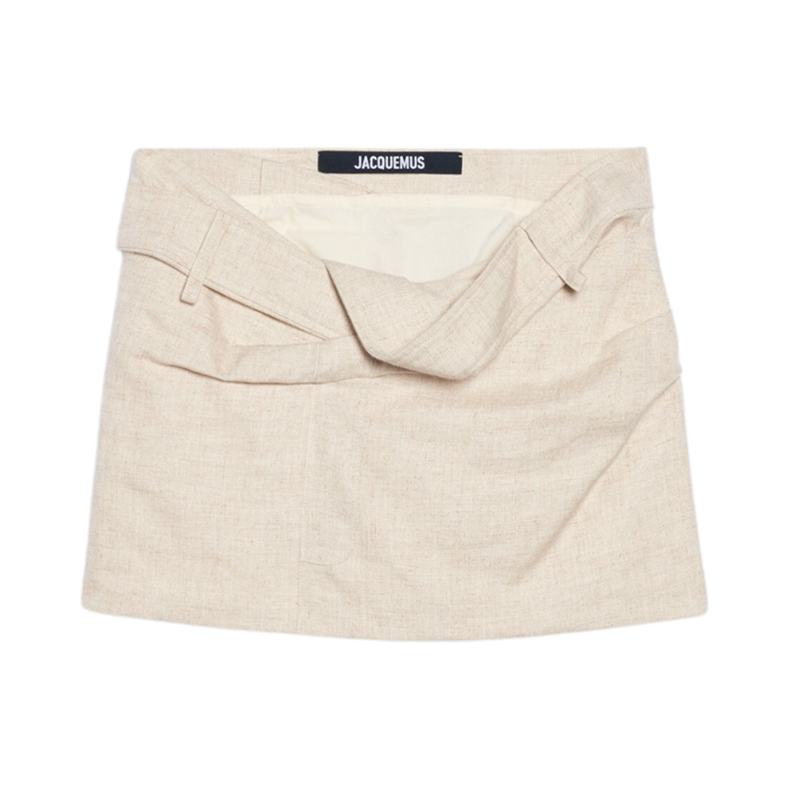 (W) 자크뮈스 라 미니 쥬프 바이아 트위스티드 미니 스커트 라이트 베이지((W) Jacquemus La Mini Jupe Bahia Twisted Mini Skirt Light Beige) - 1