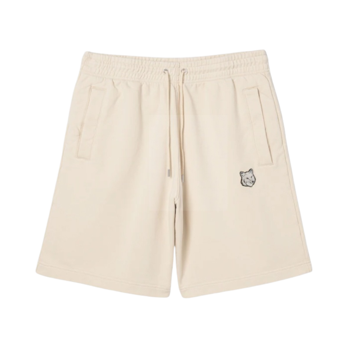 MM01121KM0001-P205 Maison Kitsune Bold Fox Head Patch Oversize Jog Shorts Paper