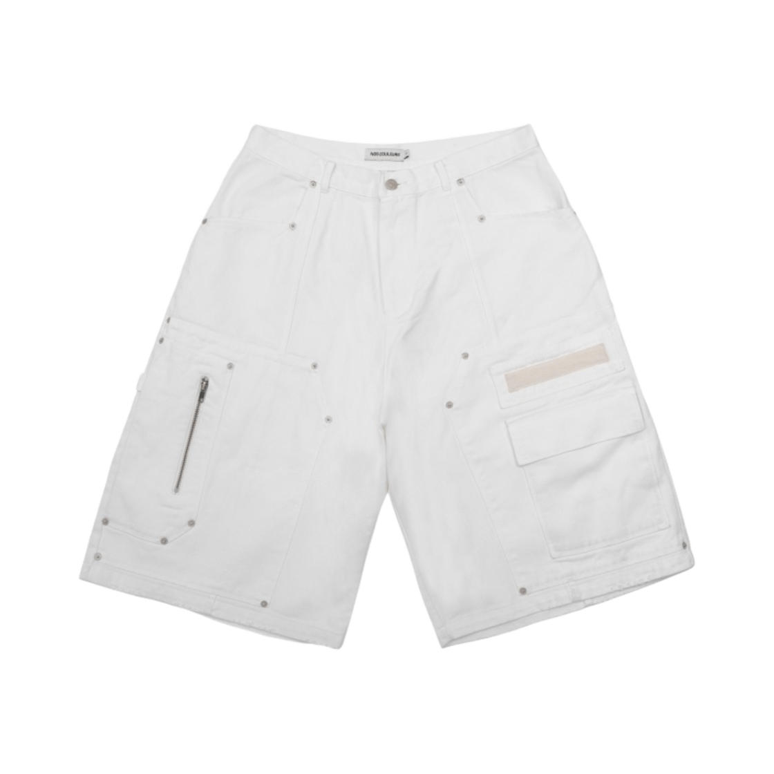 - Nos Couleurs x Koin Rivet Carpenter Shorts White