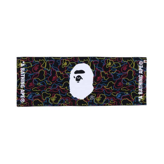 - BAPE Neon Camo Sports Towel Black