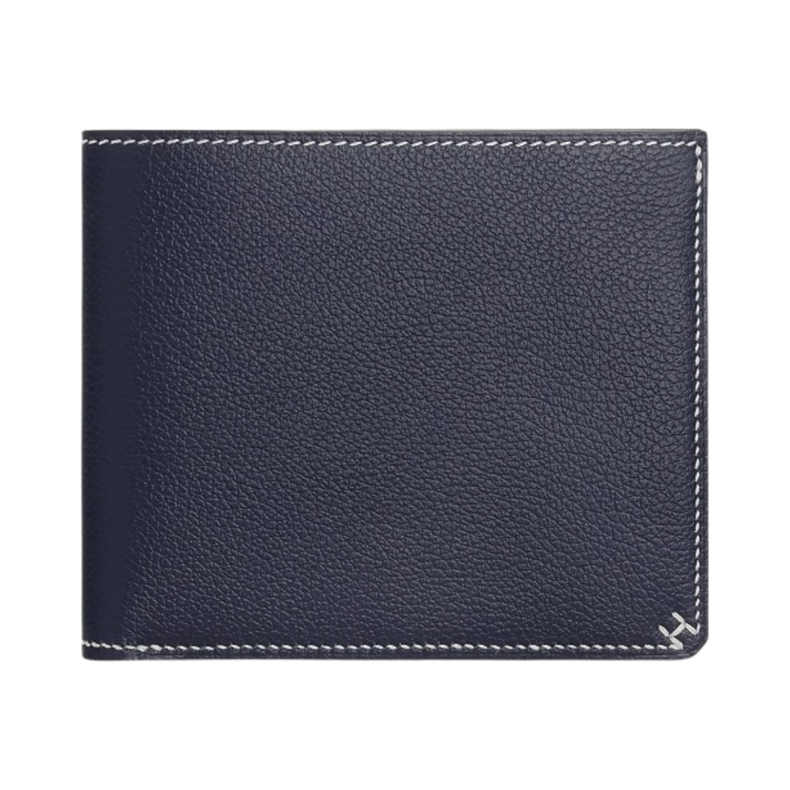 H084594CK2Z Hermes H Sellier Compact Wallet Evercolor & Bleu Nuit