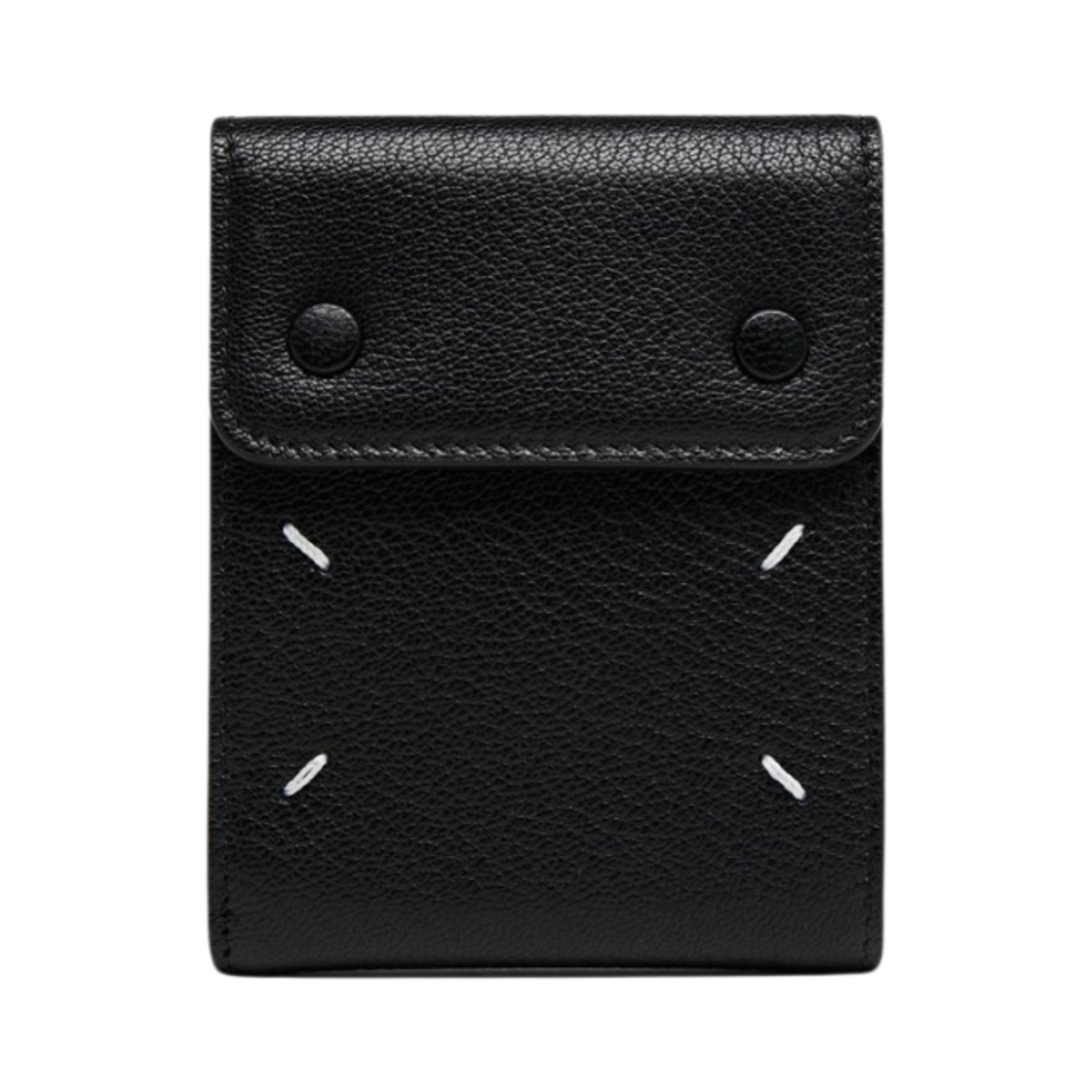 SA1UI0014P4806T8013 Maison Margiela Snap Closure Bi-Fold Wallet Black