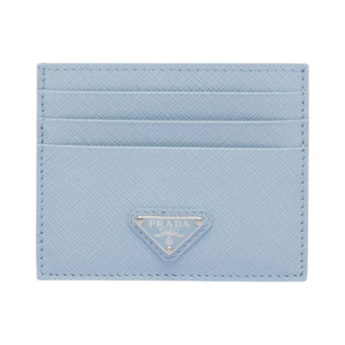 프라다 사피아노 레더 카드 홀더 페일 블루(Prada Saffiano Leather Card Holder Pale Blue) - 1