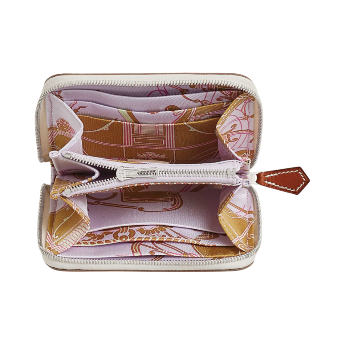 에르메스 실크인 컴팩트 지갑 앱송 바레니아 & 팔라듐 하드웨어 크레 모브 빨 카다멈(Hermes Silk'In Compact Wallet Epsom Barenia & Palladium Craie Mauve Pale Cardamom) - 2