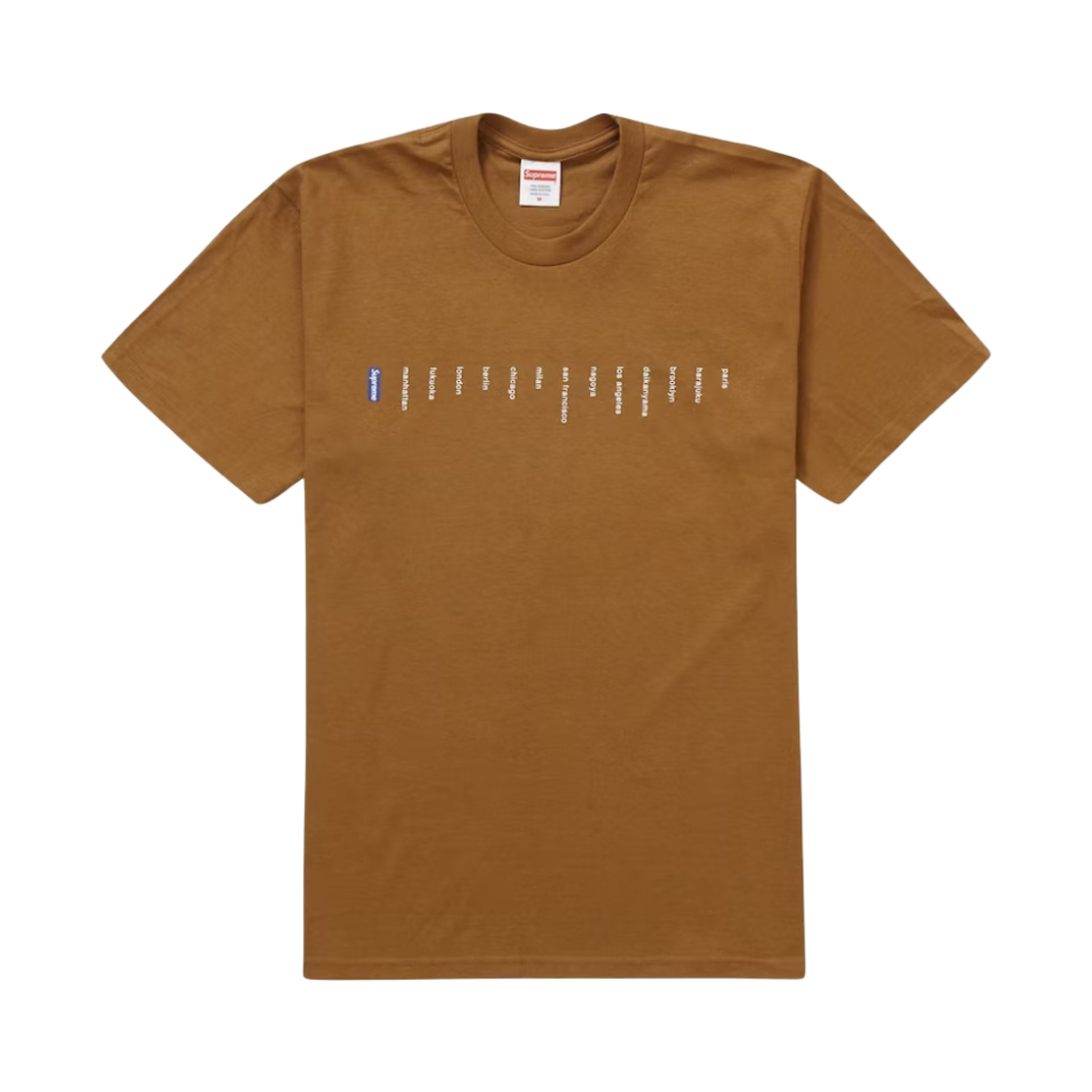 슈프림 로케이션 티셔츠 라이트 브라운 - 23SS(Supreme Location T-Shirt Light Brown - 23SS) - 1