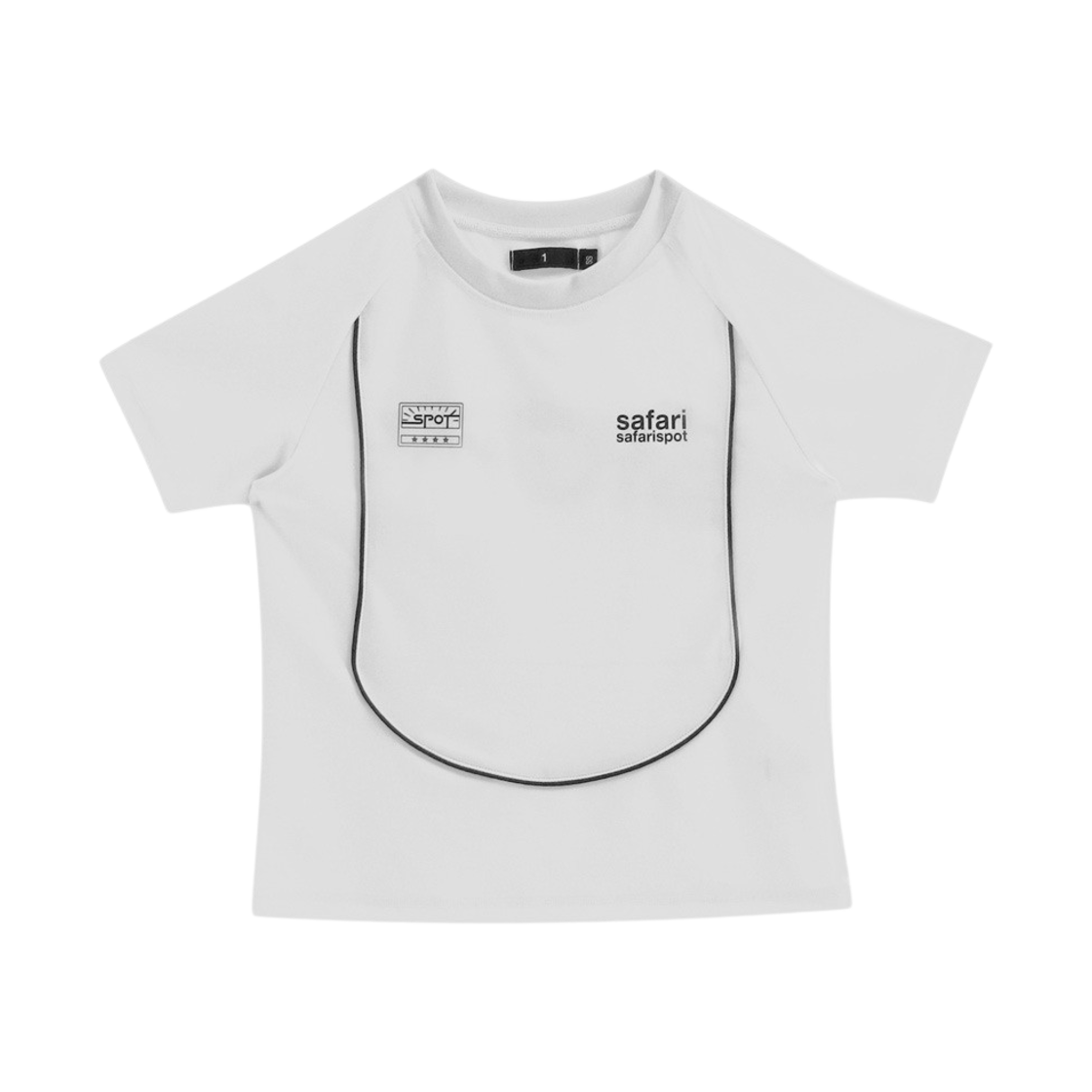 사파리스팟 우먼 1/2 스포츠 저지 탑 화이트(Safarispot Women 1/2 Sforts Jersey Top White) - 1