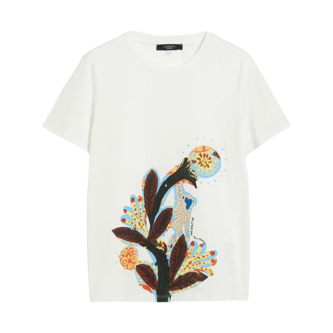 (W) 위켄드 막스마라 무라노 코튼 저지 티셔츠 화이트((W) Weekend Max Mara Murano Cotton Jersey T-shirt White) - 1