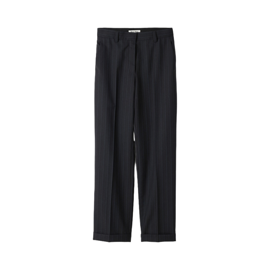 MP1704-13SH-F0002 (W) Miu Miu Pinstriped Pants Black