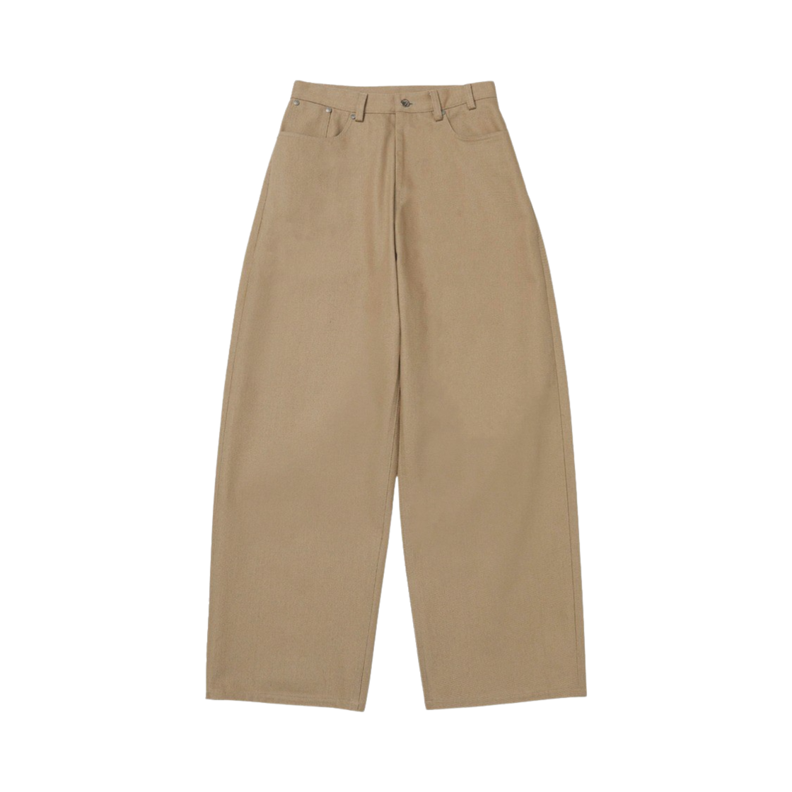 에스티유 와이드 코튼 팬츠 베이지