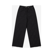Porta Women Wave Quilted Padded Pants Black