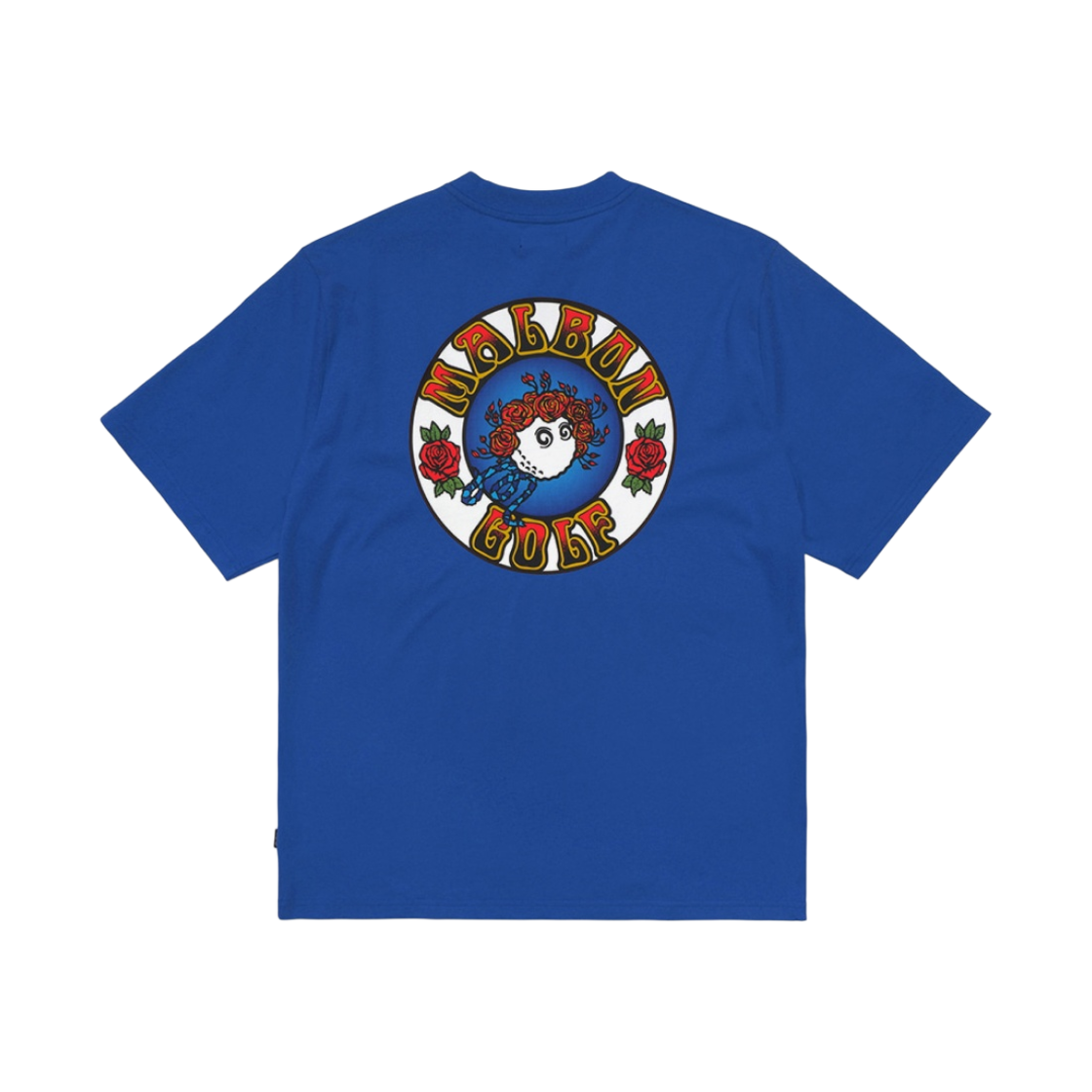 말본 골프 로즈 포켓 티셔츠 블루(Malbon Golf Roses Pocket T-Shirt Blue) - 2