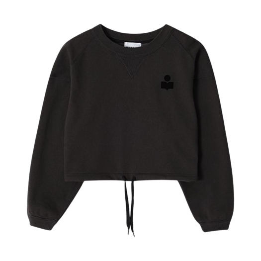 (W) Isabel Marant Margo Short Logo Sweatshirt Black - 24FW