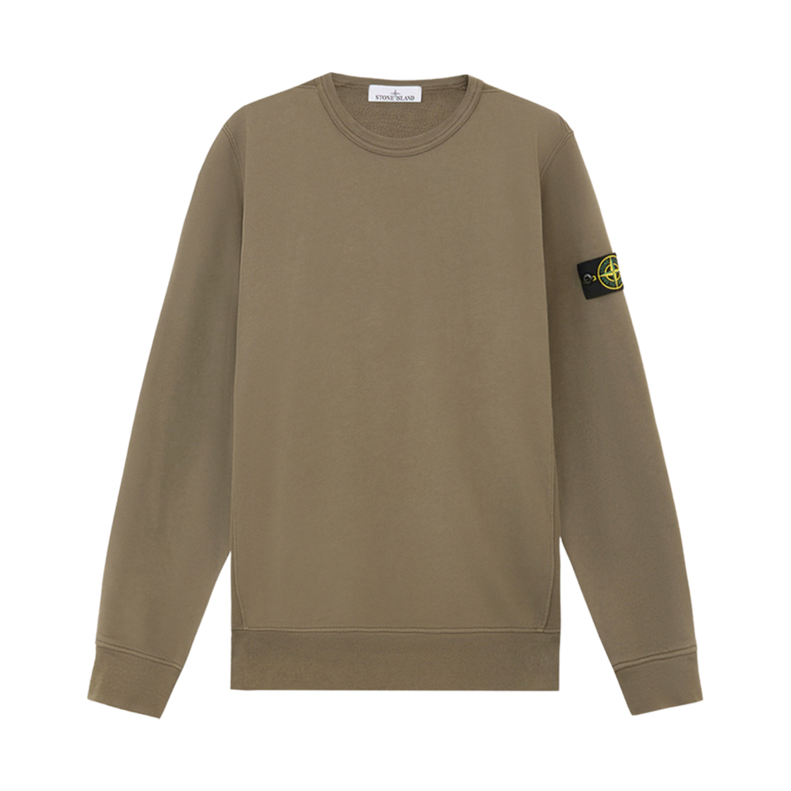 811562420-V0075 Stone Island 62420 Brushed Organic Cotton Fleece Crewneck Sweatshirt with Ribbing Walnut Brown - 24FW