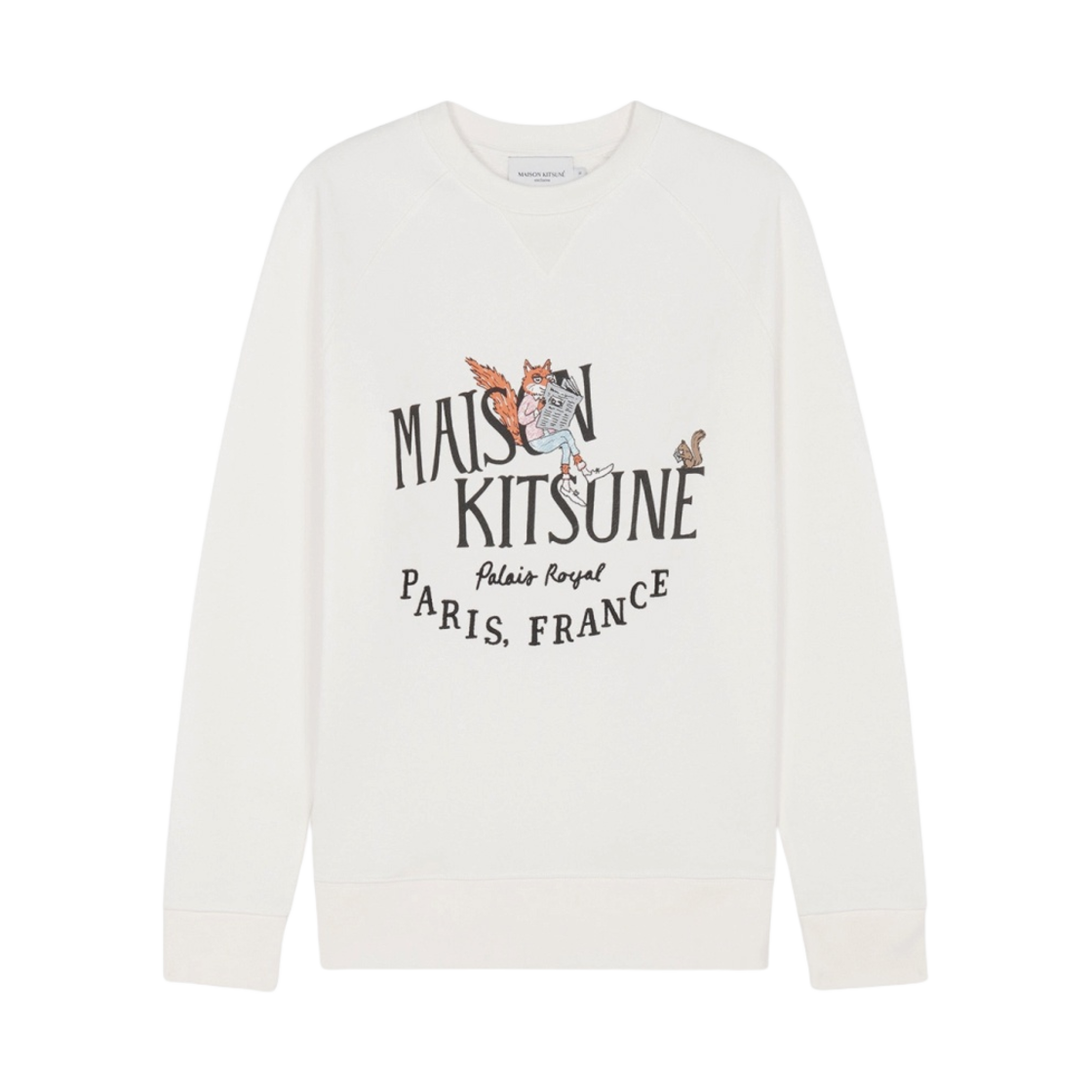 IM00302KM0001-P701 Maison Kitsune Oly Palais Royal News Classic Sweatshirt Ecru