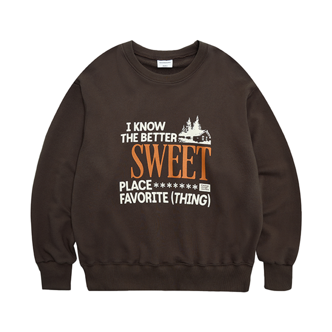 캑터스도넛마켓 스위트 스웨트셔츠 브라운