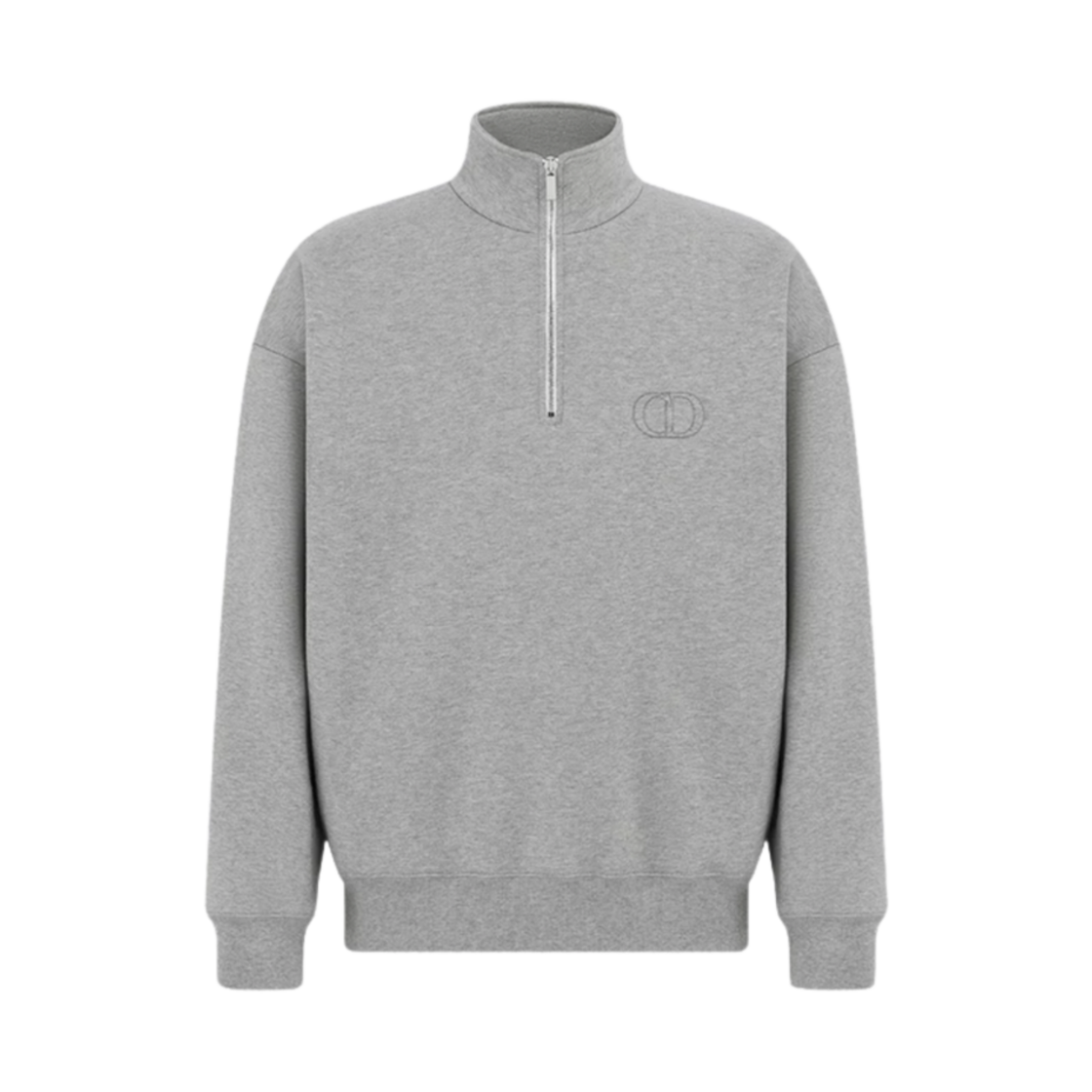디올 CD 아이콘 하프 집 스웨트셔츠 그레이(Dior CD Icon Half Zip Sweatshirt Gray)